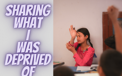 Sharing what I was deprived of!